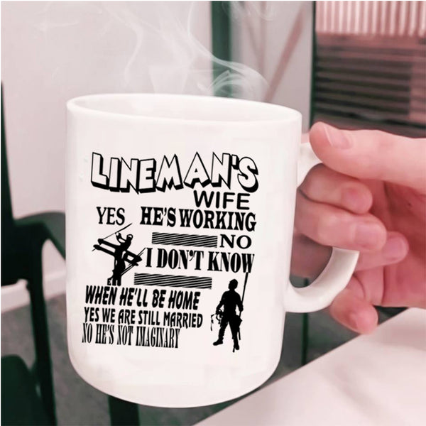 Beautiful Lineman's Wife Coffee Mug, Lineman's Wife Cup