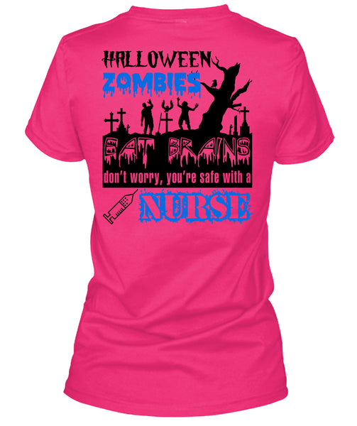 Halloween Zombies Eat Brains T Shirt, Wait For Halloween T Shirt