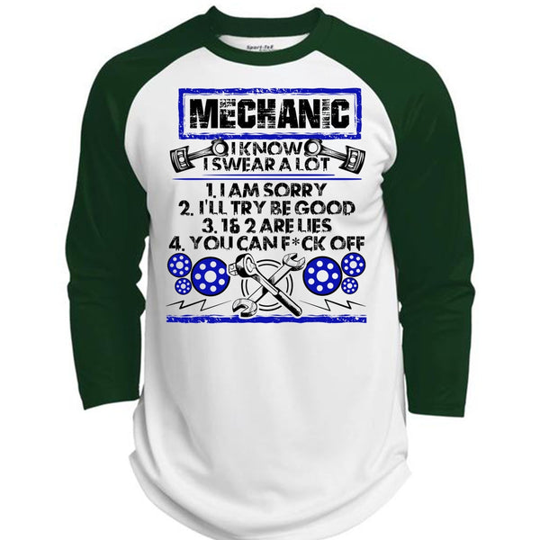 I Know I Swear A Lot T Shirt, I Love Mechanic T Shirt, Awesome T-Shirts  (Polyester Game Baseball Jersey)