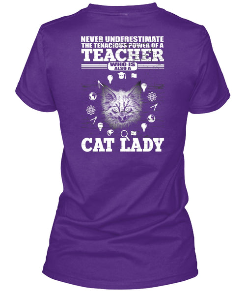 Power Of A Teacher T Shirt, Cat Lady T Shirt