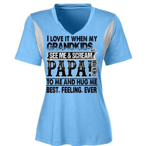 Grandkids See Me And Scream Papa T Shirt, I Love Papa T Shirt, Awesome T-Shirts