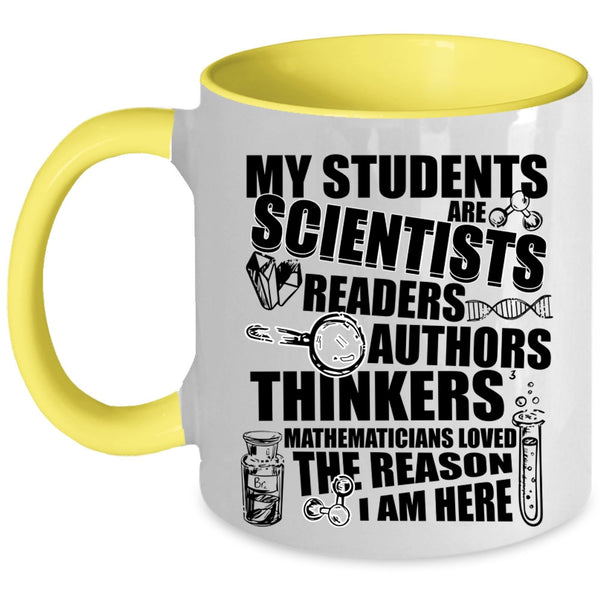 Mathematicians Loved Coffee Mug, My Students Are Scientists Accent Mug