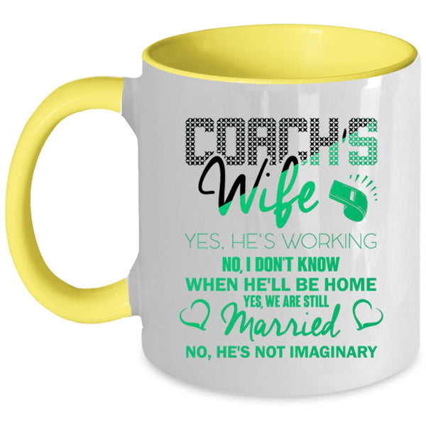 Cute Gift For My Wife Coffee Mug, Coach's Wife Accent Mug