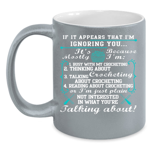 I'm Busy With My Crocheting Coffee Mug, Funny Crocheter Coffee Cup