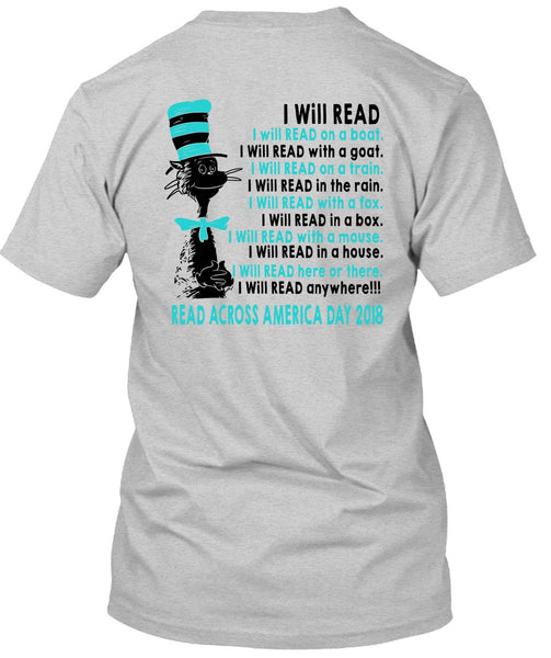 The Cat in the Hat T Shirt, I Will Read With A Mouse T Shirt, Read Across America Day 2018 T Shirt