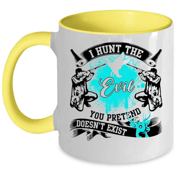 Cool Gift For Hunter Coffee Mug, I Hunt Accent Mug