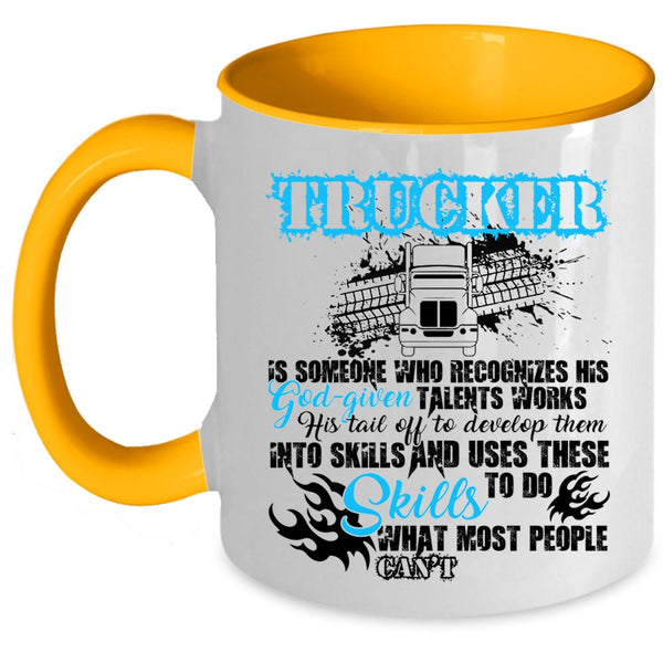 Best Gift For Trucker Coffee Mug, Trucker Accent Mug