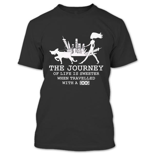 A black t-shirt with the shopify logo