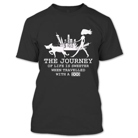 A black t-shirt with the shopify logo