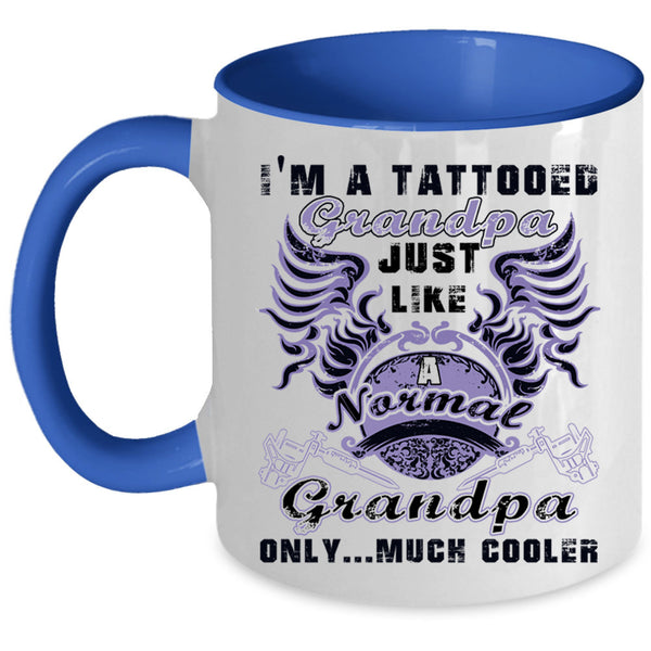 Awesome Grandpa Coffee Mug, I'm A Tattooed Grandpa Accent Mug