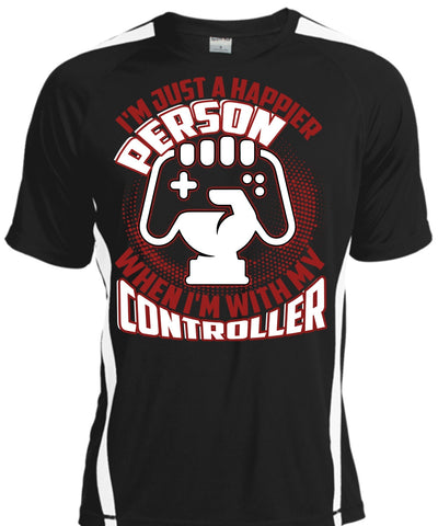 A black t-shirt with the shopify logo