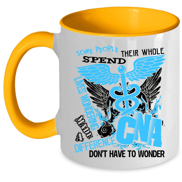Cool Nurses Coffee Mug, Made A Difference CNA Accent Mug