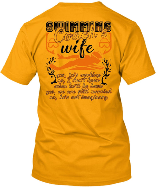 Swimming Coach's Wife T Shirt, I Love Swimming T Shirt