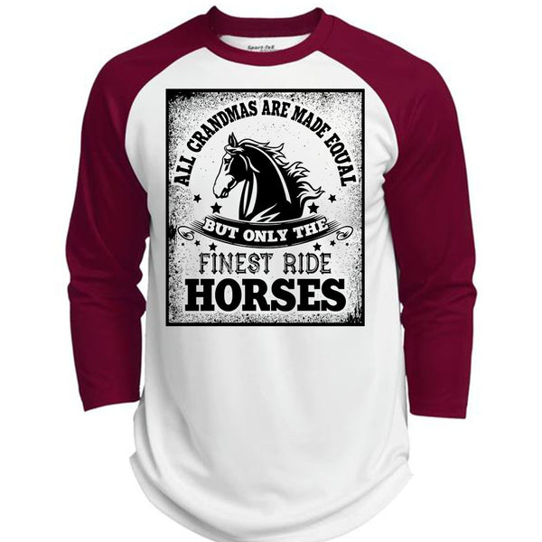 Finest Ride Horses T Shirt, I Love Equestrian T Shirt, Awesome T-Shirts  (Polyester Game Baseball Jersey)