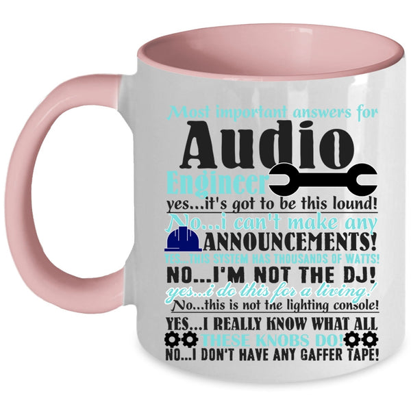 Best Gift For Engineers Coffee Mug, Audio Engineer Accent Mug