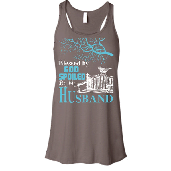 Blessed By God T Shirt, Spoiled By My Husband T Shirt, Cool T Shirt