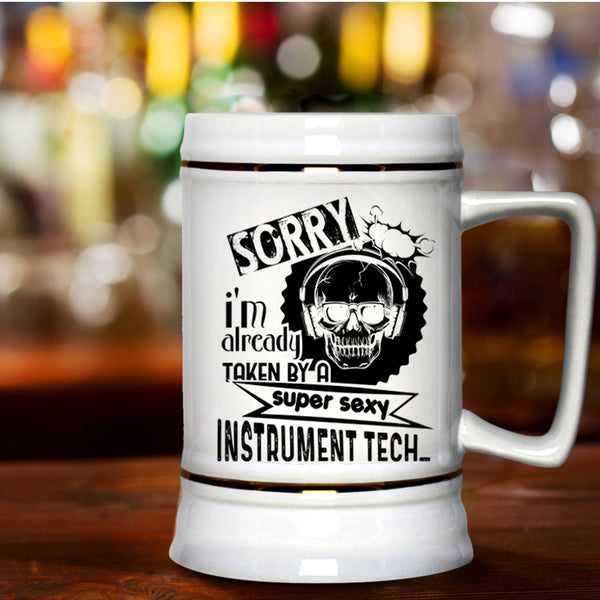 Cool Just Married Beer Stein 22oz, I'm Already Taken By An Instrument Tech Beer Mug