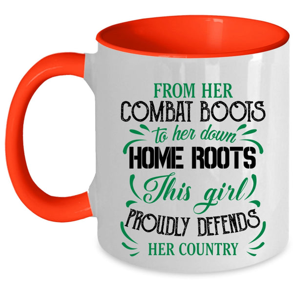 Cute Veterans Coffee Mug, This Girl Proudly Defends Her Country Accent Mug