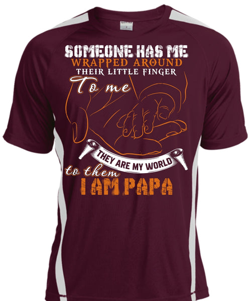 I Am Papa T Shirt, They Are My World T Shirt, Cool Shirt