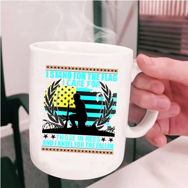 Cool American Flag Coffee Mug, I Stand For The Flag Cup