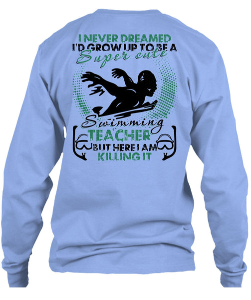 Cute Swimming Teacher T Shirt, I Love Swimming T Shirt