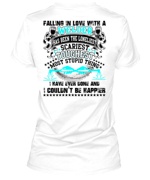 Falling In Love With A Welder T Shirt, I Love Welding T Shirt