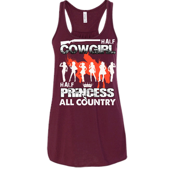 Half Cowgirl T Shirt, Half Princess T Shirt, Cool T Shirt