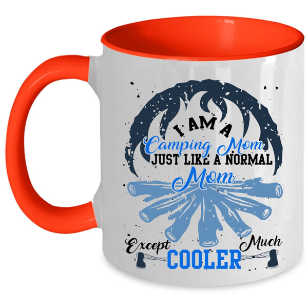 Cool Camping Mom Coffee Mug, I Am A Camping Mom Accent Mug