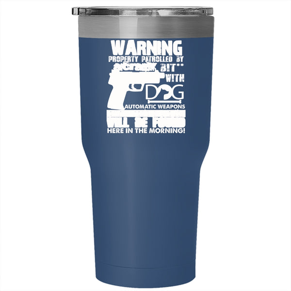 Crazy Dog Tumbler 30 oz Stainless Steel, Cool Gift For Dog Owner Travel Mug