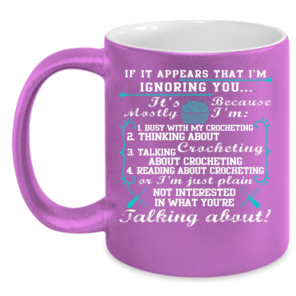 I'm Busy With My Crocheting Coffee Mug, Funny Crocheter Coffee Cup