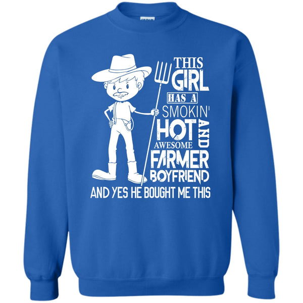 Coolest Farmer's Girlfriend T Shirt, Gift Farmer Sweatshirt