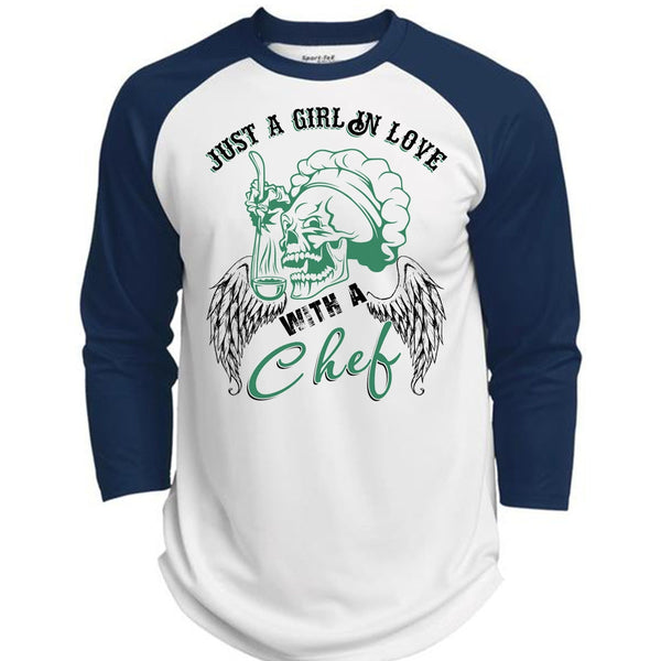 Just A Girl In Love With A Chef T Shirt, I Love Cooking T Shirt, Awesome T-Shirts  (Polyester Game Baseball Jersey)