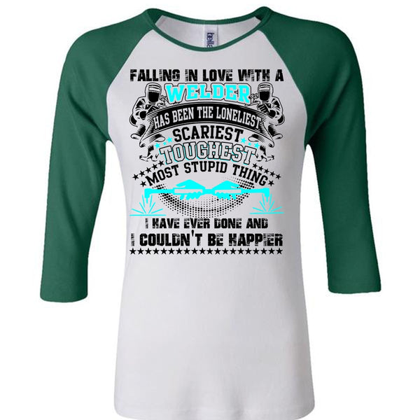 Falling In Love With A Welder T Shirt, I Love Welding T Shirt, Awesome T-Shirts