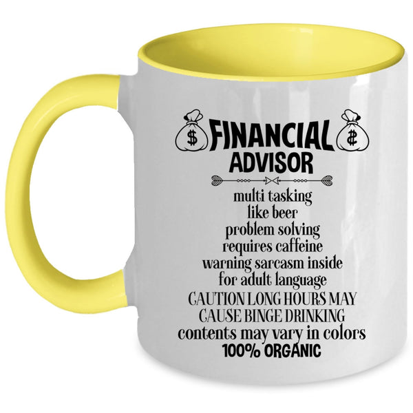 Funny Gift For Financial Advisor Coffee Mug, Financial Advisor Accent Mug