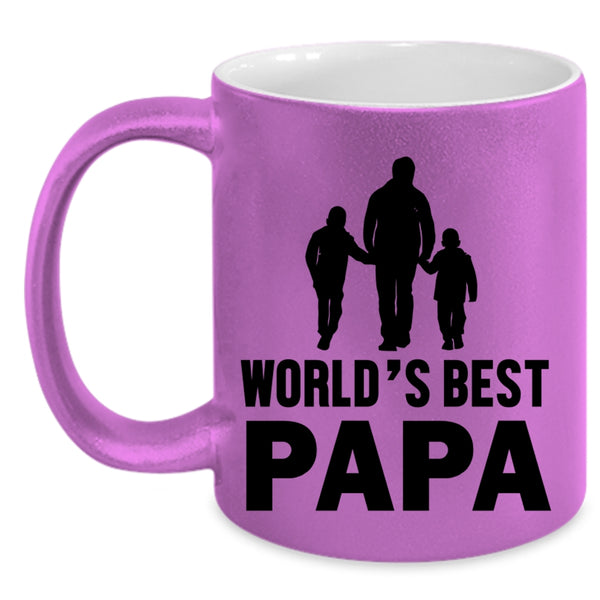 Best Papa Ever Coffee Mug, World's Best Papa Accent Mug