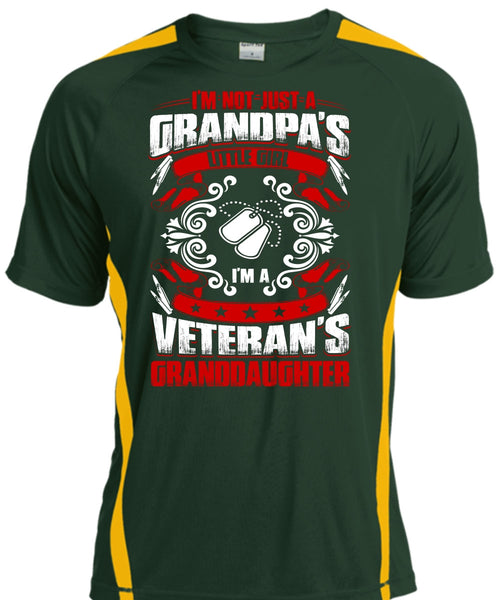 Grandpa's Little Girl T Shirt, I'm A Veteran's Granddaughter T Shirt, Cool Shirt