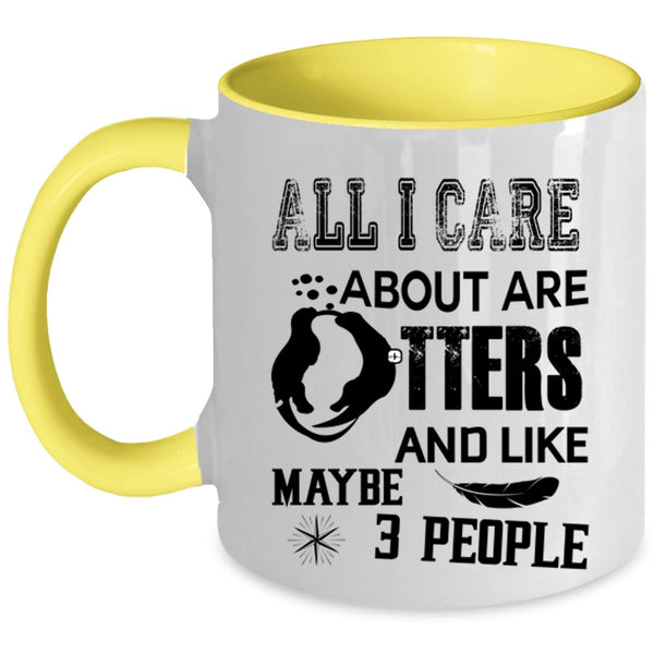 Funny Gift For Otter Lovers Coffee Mug, I Love Otters Accent Mug