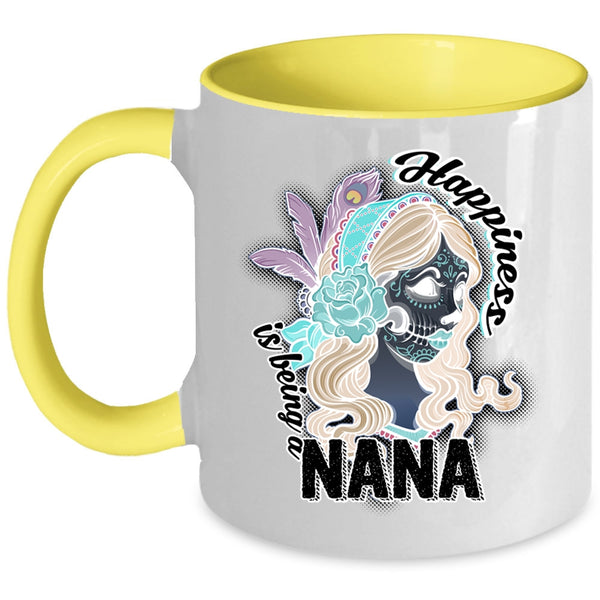 Cool Nana Coffee Mug, Happiness Is Being A Nana Accent Mug