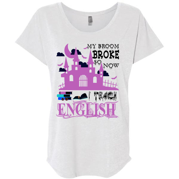 My Broom Broke So Now I Teach English T Shirt, Wait For Halloween T Shirt, Awesome T-Shirts