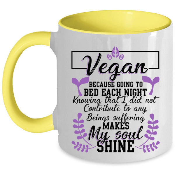 Cute Gift For Vegan Coffee Mug, Vegan Accent Mug