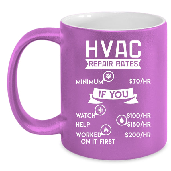 HVAC Repair Rates Coffee Mug, Awesome Hvac Technician Coffee Cup