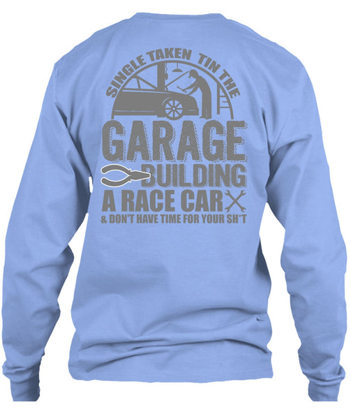 Garage Building A Race Car T Shirt, I Love Mechanic T Shirt