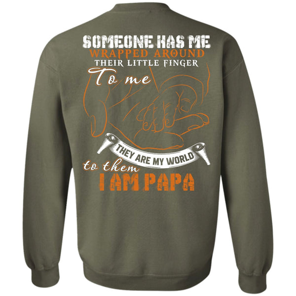 They Are My World T Shirt, I Love Papa Sweatshirt