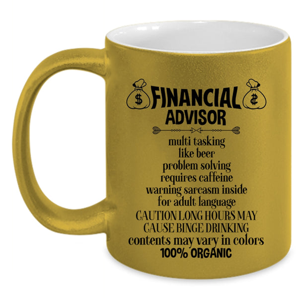 Funny Gift For Financial Advisor Coffee Mug, Financial Advisor Accent Mug