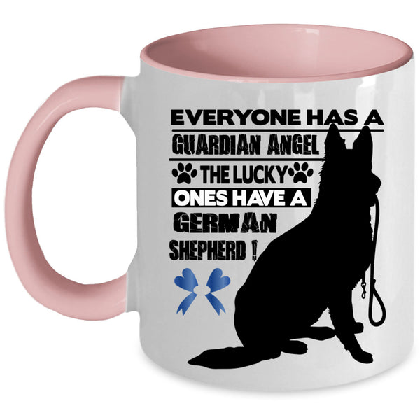 The Lucky Ones Have A German Shepherd Coffee Mug, Guardian Angel Accent Mug