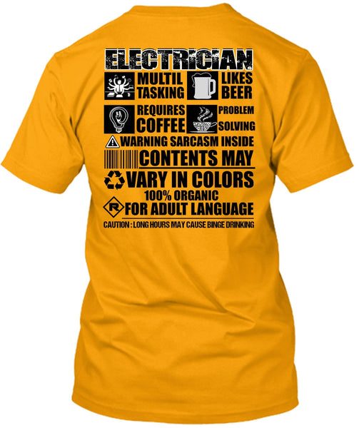Electrician Multi-tasking T Shirt, I Love Electrician T Shirt