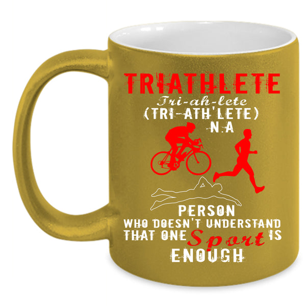 Triathlete Coffee Mug, Cool Gift For Triathlete Coffee Cup