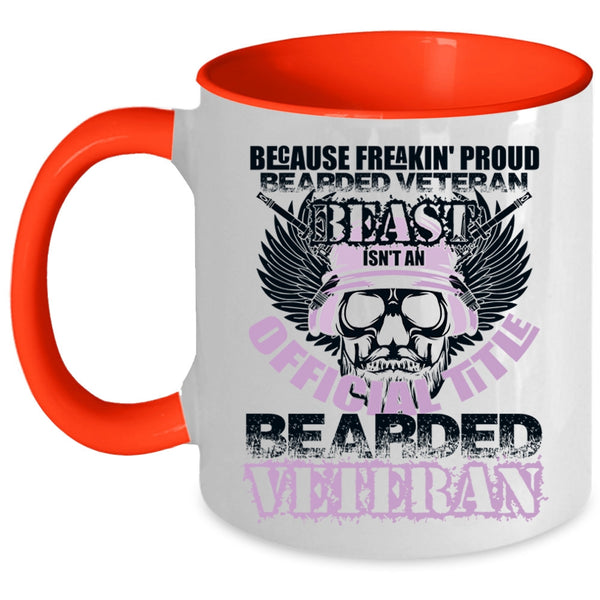 Bearded Veteran Coffee Mug, Proud Bearded Veteran Beast Accent Mug