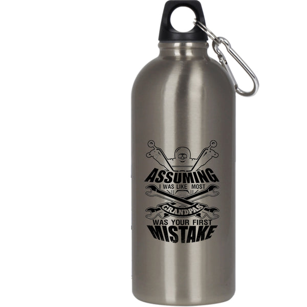 I Was Like Most Grandpas Was Your First Mistake 20 oz Stainless Steel Bottle,Cool Motorcycles Outdoor Sports Water Bottle