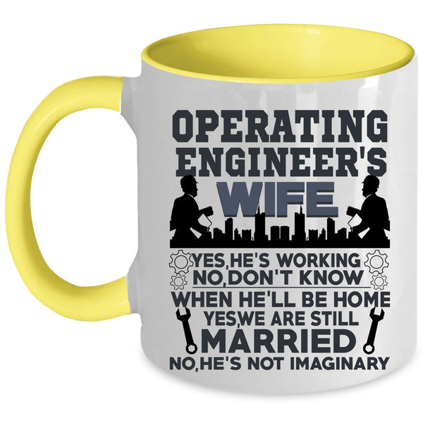 Just Married Coffee Mug, Operating Engineer's Wife Accent Mug